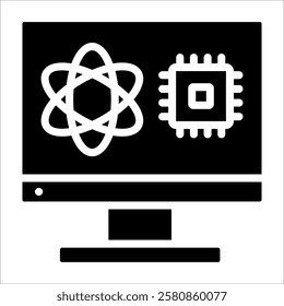 Quantum Computing Icon Element For Design