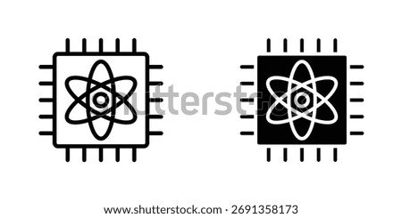 Quantum computing icon Simple vector illustration for graphic and web design.