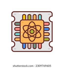 Quantum Computing icon in vector. Illustration