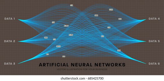 Quantum computing and signal cryptography trendy information technologies infographic vector illustrations. Big data algorithms visualization for business and science presentations posters and covers.