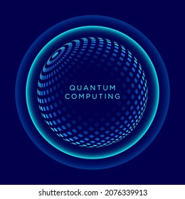 Quantum computing, vector concept illustration