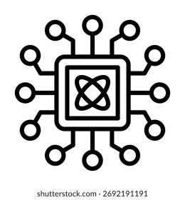 Elemento de icono de núcleo cuántico para diseño