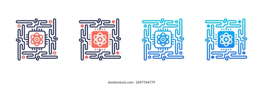 Quantum Cryptography Icon Pack In Multiple Styles