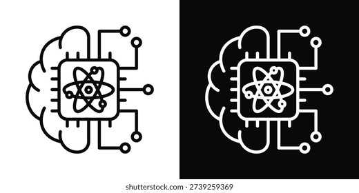 Quantum Decoherence Icon White And Black Background Style