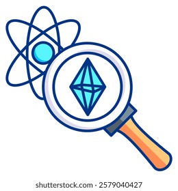 Quantum Dot Icon - Lineal Color Style - Quantum Physics Theme