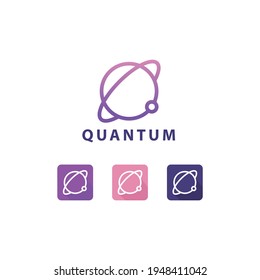 quantum electronic logo branding design