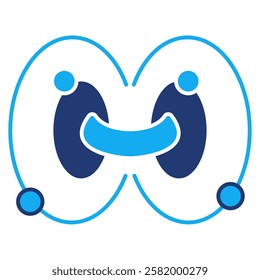 Quantum Field Icon - Dual Tone Style - Quantum Physics Theme