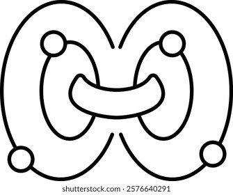 Quantum Field Icon - Line Style - Quantum Physics Theme