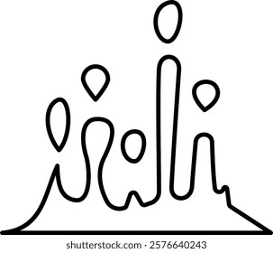 Quantum Foam Icon - Line Style - Quantum Physics Theme