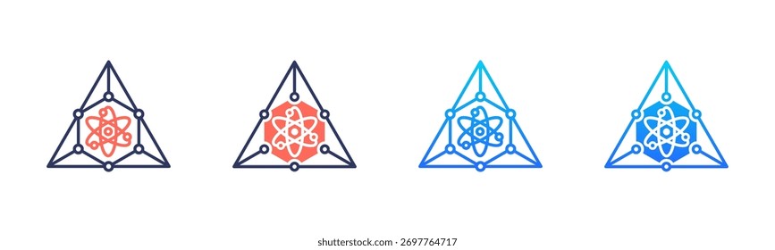 Pacote De Ícones De Fractal Quantum Em Vários Estilos