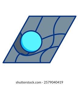 Quantum Gravity Icon - Lineal Color Style - Quantum Physics Theme