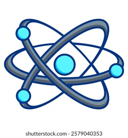 Quantum Icon - Lineal Color Style - Quantum Physics Theme