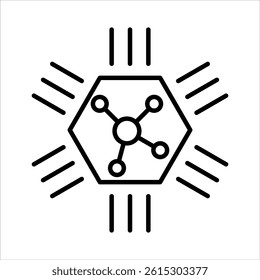 quantum icon in outline style vector illustration