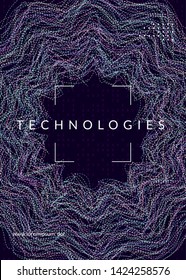 Quantum innovation computer. Digital technology. Artificial intelligence, deep learning and big data concept. Tech visual for storage template. Futuristic quantum innovation computer backdrop.