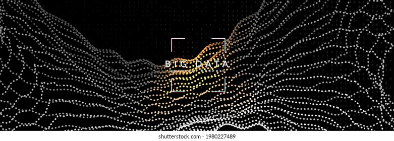 Quantum innovation computer. Digital technology. Artificial intelligence, deep learning and big data concept. Tech visual for storage template. Vector quantum innovation computer backdrop.