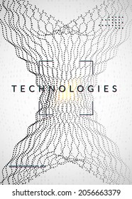 Quantum innovation computer. Digital technology. Artificial intelligence, deep learning and big data concept. Tech visual for screen template. Fractal quantum innovation computer backdrop.