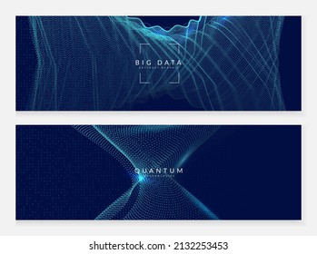 Computadora de innovación cuántica. Tecnología digital. Inteligencia artificial, aprendizaje profundo y concepto de big data. Tecnología visual para plantilla de servidor. Colorido telón de fondo informático de innovación cuántica.