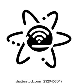 quantum internet future technology glyph icon vector. quantum internet future technology sign. isolated symbol illustration