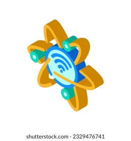 quantum internet future technology isometric icon vector. quantum internet future technology sign. isolated symbol illustration