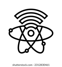 quantum internet future technology line icon vector. quantum internet future technology sign. isolated contour symbol black illustration