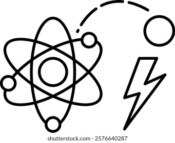 Quantum Leap Icon - Line Style - Quantum Physics Theme