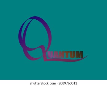 Letra quantum logo y símbolo