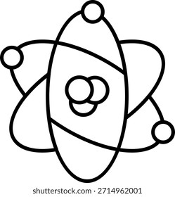 Línea de mecánica cuántica Diseño de íconos de Vector