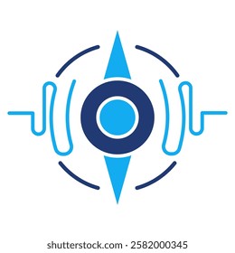 Quantum Noise Icon - Dual Tone Style - Quantum Physics Theme