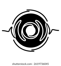 Quantum Noise icon represented by Quantum Noise symbol Black Filled style.