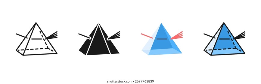 Pacote De Ícones Do Quantum Optics Em Vários Estilos