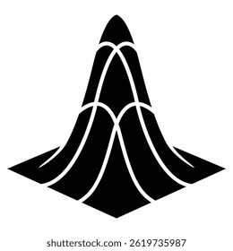 Quantum Phenomena icon represented by Quantum Phenomena grit Black Filled style.