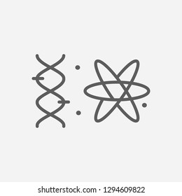 Quantum Physics Icon Line Symbol. Isolated Vector Illustration Of  Icon Sign Concept For Your Web Site Mobile App Logo UI Design.