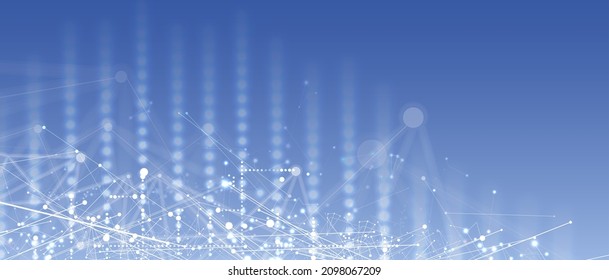 Quantum processing. Deep learning artificial intelligence. Future new technology  for business or science presentation