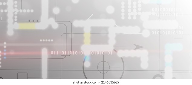 Quantum processing. Deep learning artificial intelligence. Future new technology  for business or science presentation