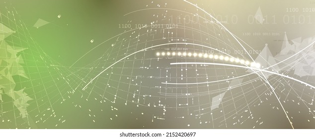 Quantum processing. Deep learning artificial intelligence. Future new technology  for business or science presentation