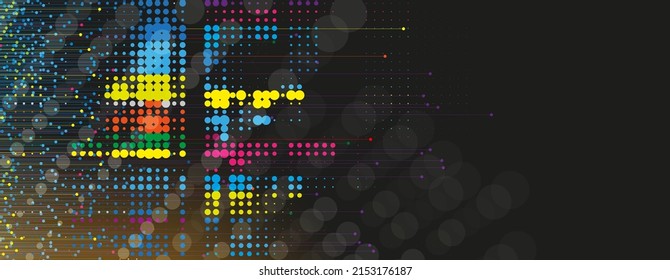 Quantum processing. Deep learning artificial intelligence. Future new technology  for business or science presentation