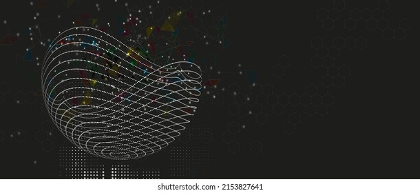 Quantum processing. Deep learning artificial intelligence. Future new technology  for business or science presentation