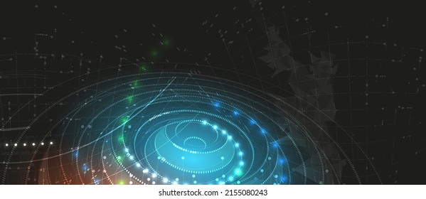 Quantum processing. Deep learning artificial intelligence. Future new technology  for business or science presentation