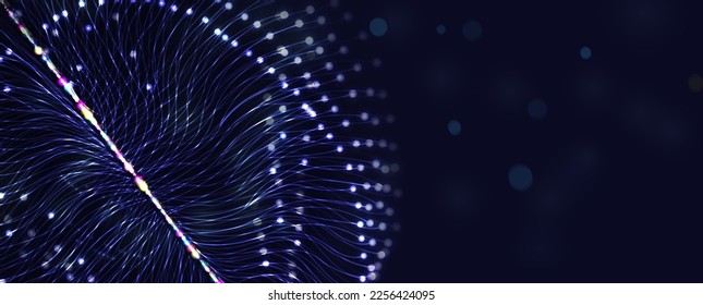 Quantum processing. Deep learning artificial intelligence. Future new technology  for business or science presentation