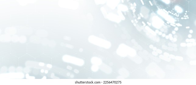 Quantum processing. Deep learning artificial intelligence. Future new technology  for business or science presentation