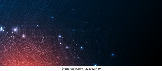 Quantum processing. Deep learning artificial intelligence. Future new technology  for business or science presentation