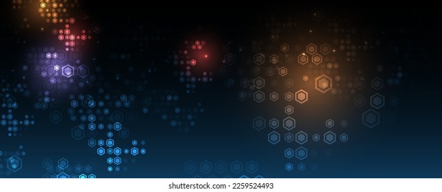 Quantum processing. Deep learning artificial intelligence. Future new technology  for business or science presentation