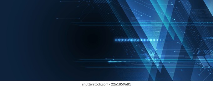 Quantum processing. Deep learning artificial intelligence. Future new technology  for business or science presentation