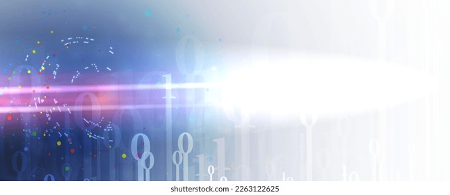 Quantum processing. Deep learning artificial intelligence. Future new technology  for business or science presentation