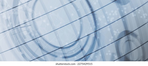 Quantum processing. Deep learning artificial intelligence. Future new technology  for business or science presentation. Vector background