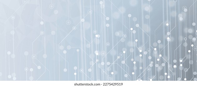 Quantum processing. Deep learning artificial intelligence. Future new technology  for business or science presentation. Vector background