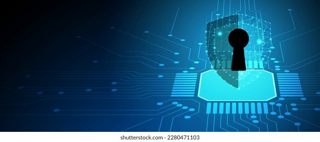 Quantum processing. Deep learning artificial intelligence. Future new technology  for business or science presentation. Vector background