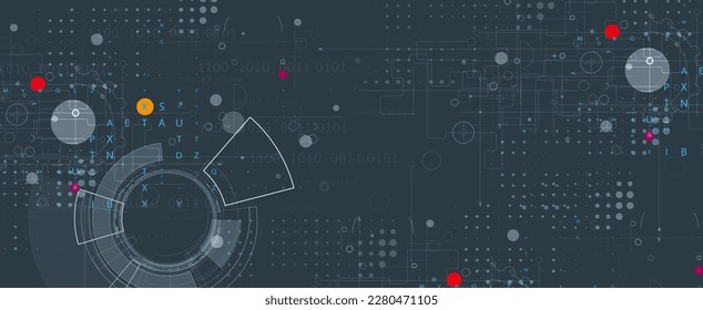 Quantum processing. Deep learning artificial intelligence. Future new technology  for business or science presentation. Vector background