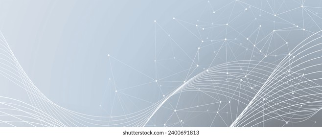 Quantum processing. Deep learning artificial intelligence. Future new technology  for business or science presentation. Vector handmade