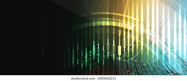 Quantum processing. Deep learning artificial intelligence. Future new technology  for business or science presentation. Vector background